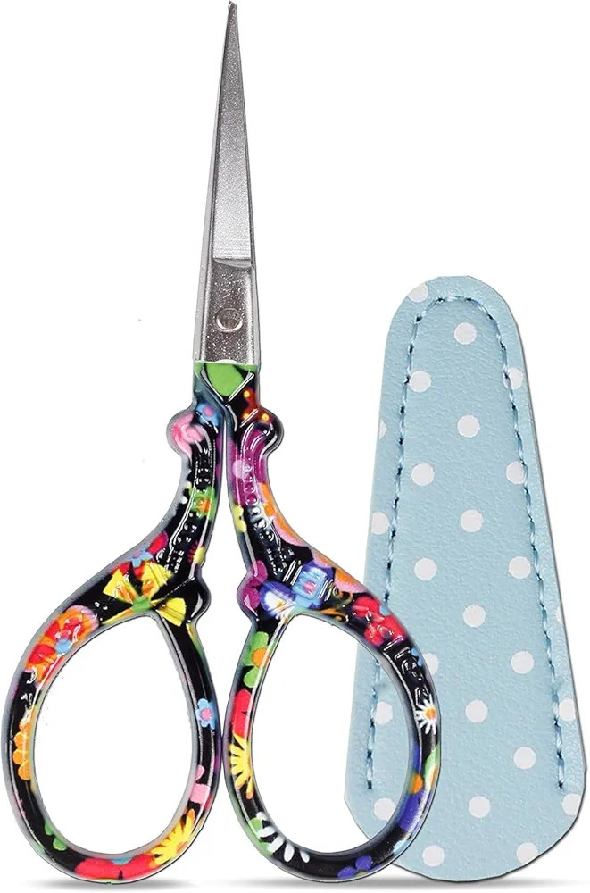Classic 3.6" Sewing Scissors with Premium Leather Sheath-Hisuper Sharp Embroidery Scissors,Vintag... | Amazon (US)