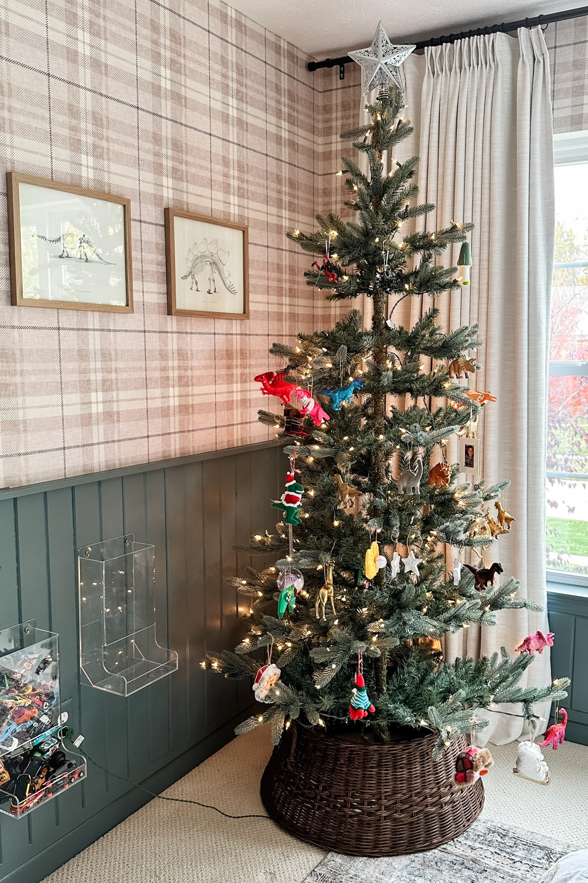 We put the cute target tree in our son’s room this year and it’s perfect! Found lots of cute $3 ornaments for little kids too. He had so much fun decorating it himself 🥹. 

#LTKHoliday #LTKfamily #LTKhome