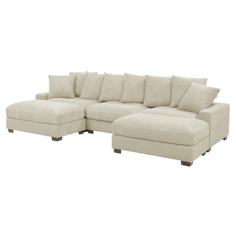 Ashira 5 - Piece Corduroy Sectional | Wayfair North America