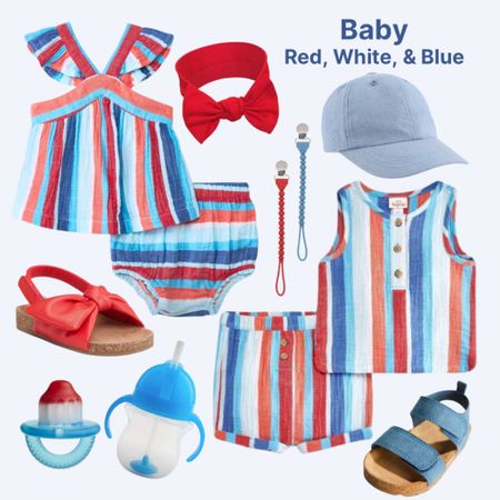 Baby girl & baby boy red white & blue outfits with the cutest accessories

I love the popsicle teether!

Baby girl outfit, baby boy outfit, newborn clothes, newborn outfit, Fourth of July outfit, 4th of July baby outfit, matching sibling outfits, red white and blue outfit, summer style, summer outfit

#LTKSeasonal #LTKBaby #LTKFamily