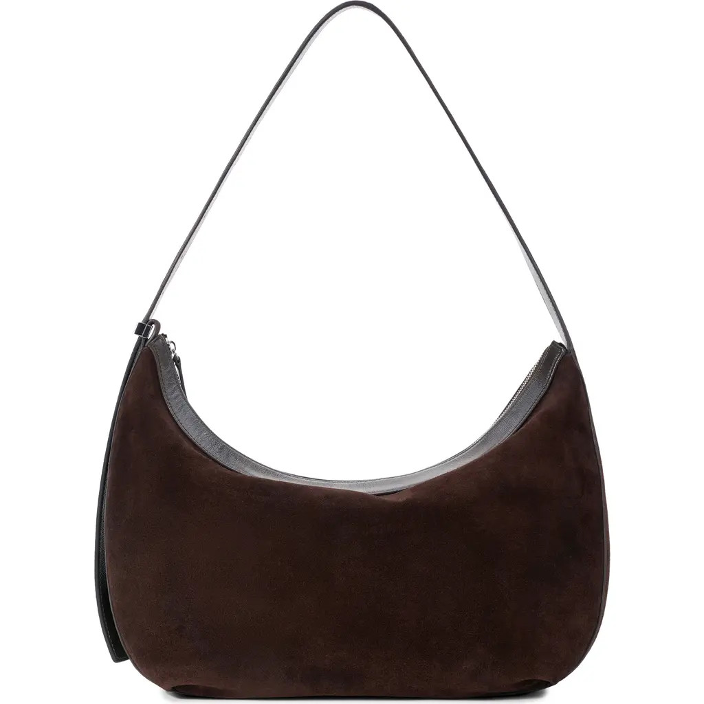 STAUD Large Demy Suede Hobo Bag in Espresso at Nordstrom | Nordstrom