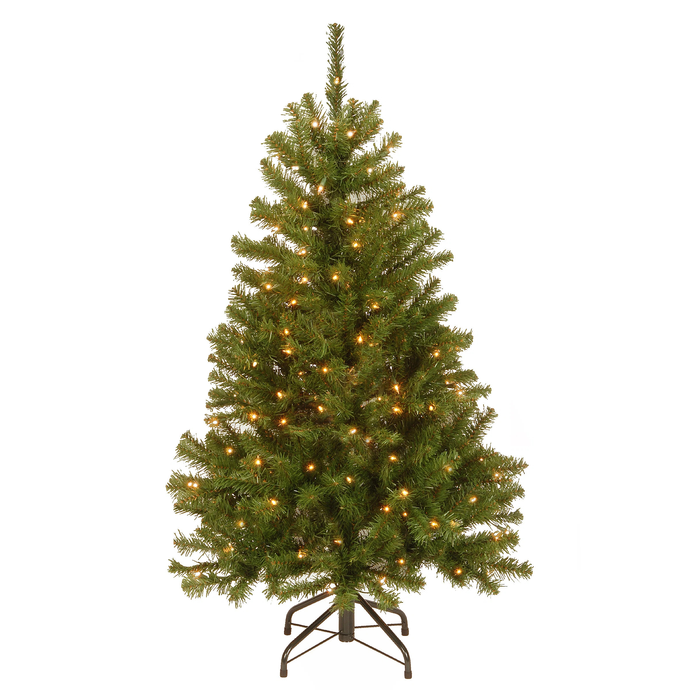 Green Artificial Spruce Christmas Tree with Lights | Wayfair North America