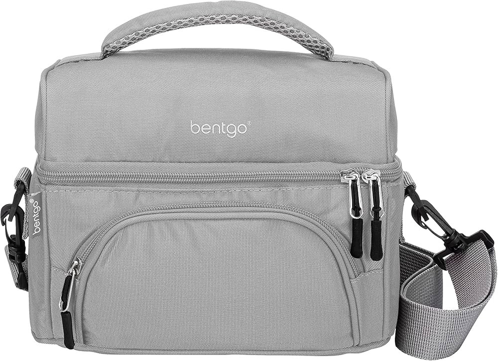Bentgo Deluxe Lunch Bag - Durable and Insulated Lunch Tote with Zippered Outer Pocket, Internal M... | Amazon (US)