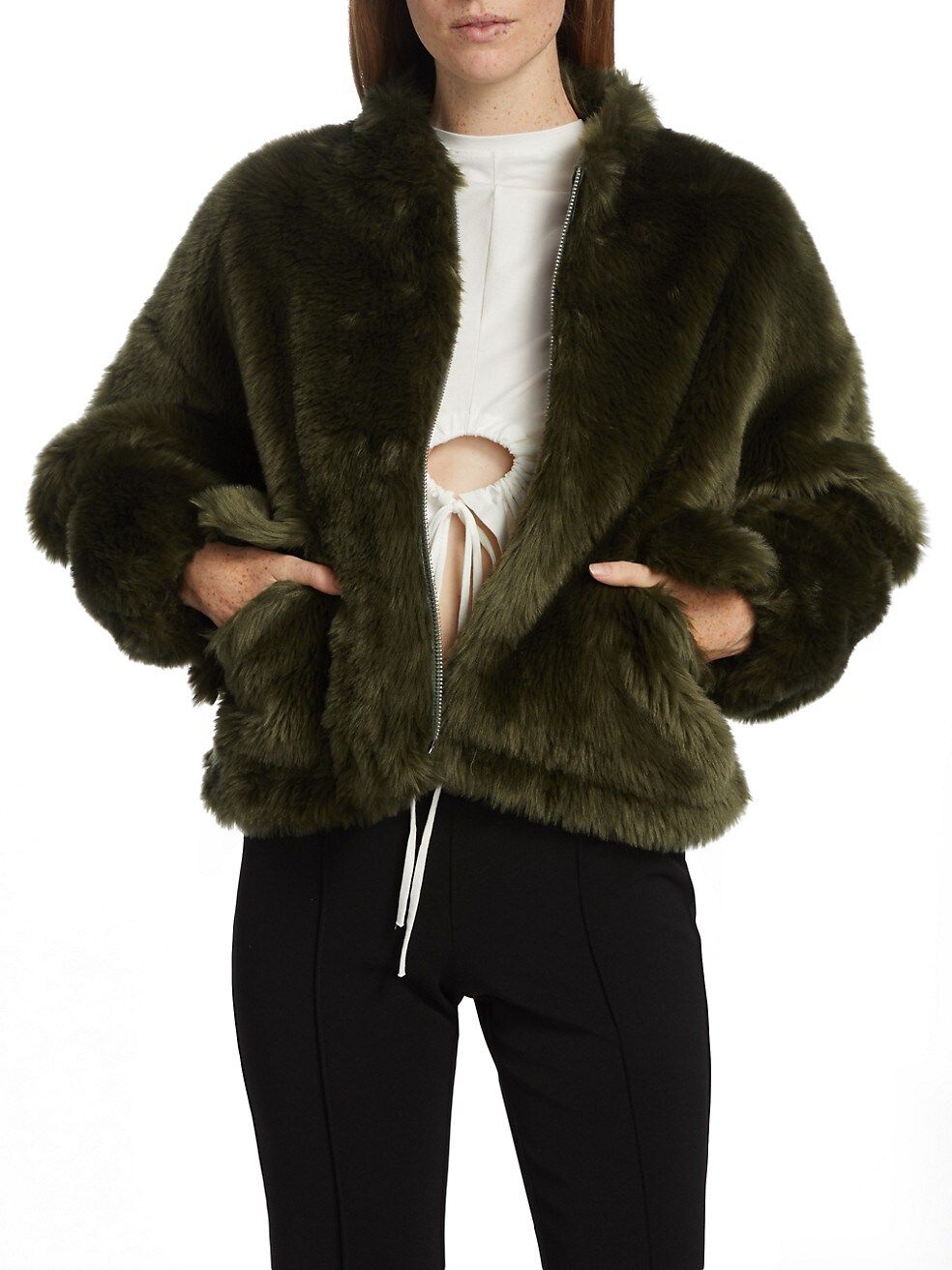 Faux Fur Cropped Jacket | Saks Fifth Avenue