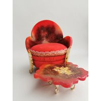 12 Inch Doll Red Round Chair With Table/16 Living Room Chair/Blythe/Bjd | Etsy (US)