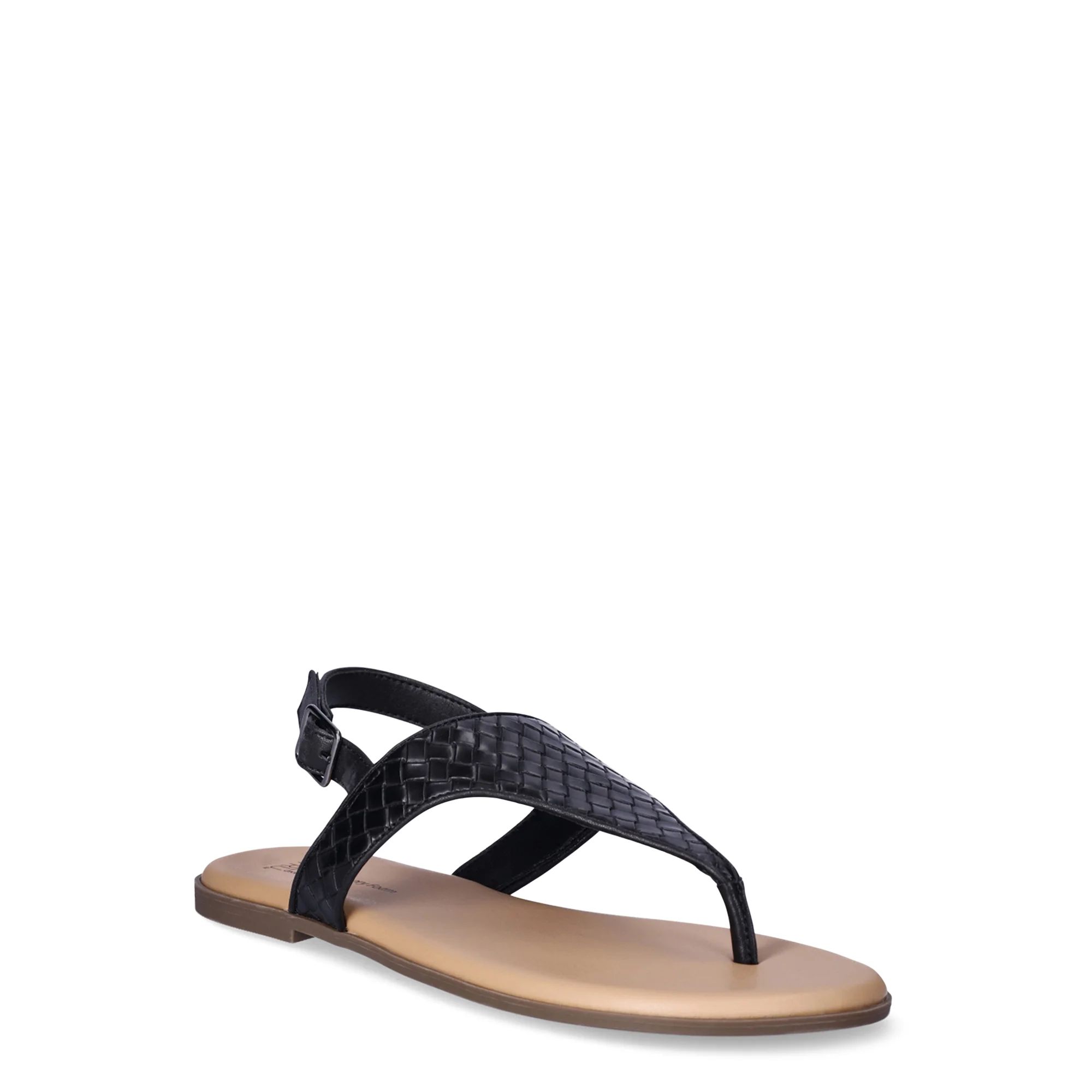 Time and Tru Women's Hooded Flat Thong Sandals, Wide Width Available | Walmart (US)