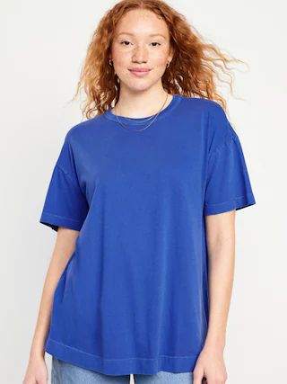 Oversized EveryWear Tunic T-Shirt for Women | Old Navy (US)