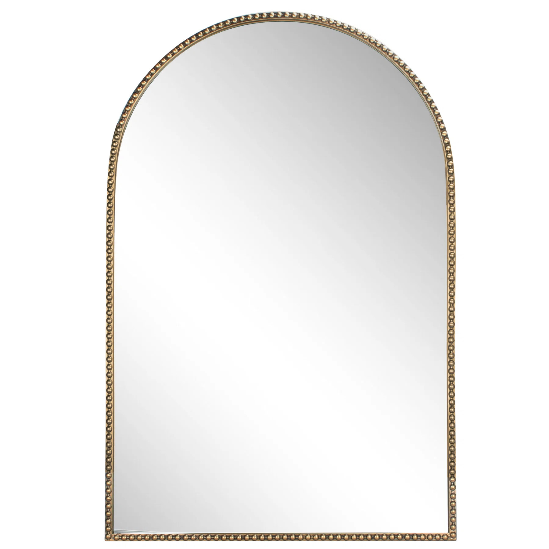 Antique Gold Mirror with Beaded Frame | Wayfair North America