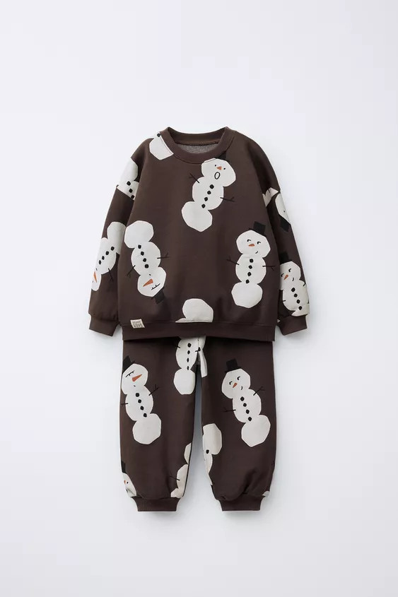 SNOWMEN PRINT JOGGING SET | Zara US