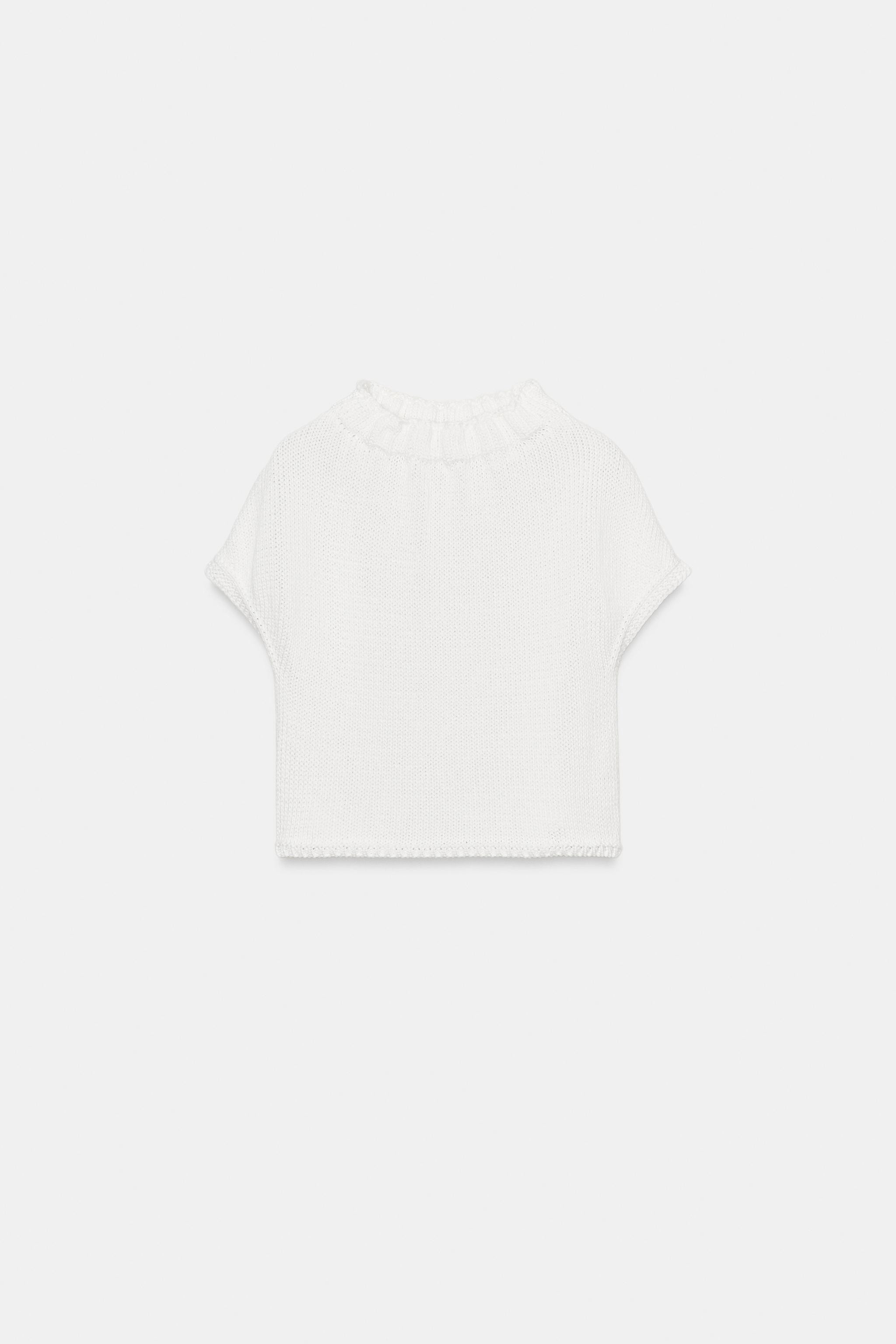 GATHERED NECK KNIT TOP | Zara US