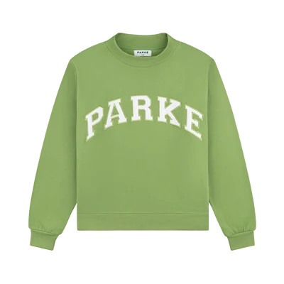 Varsity Mockneck - Matcha + White | Parke