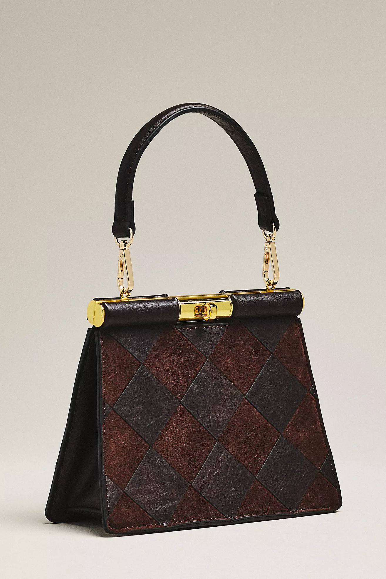 Edie Turnlock Suede Satchel | Anthropologie (US)