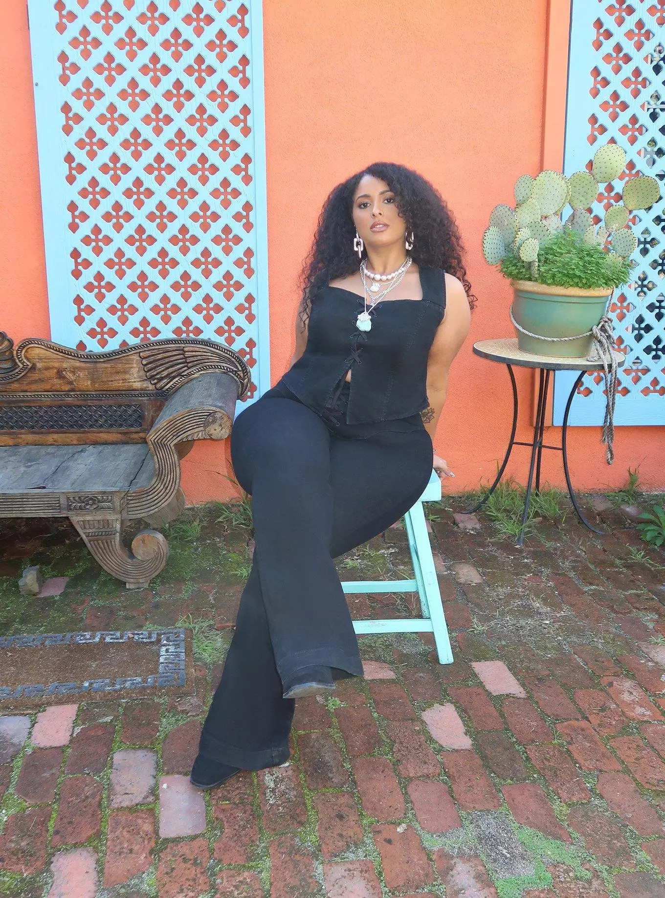 Festi Lace-Up Flare High-Rise Jean | Torrid (US & Canada)