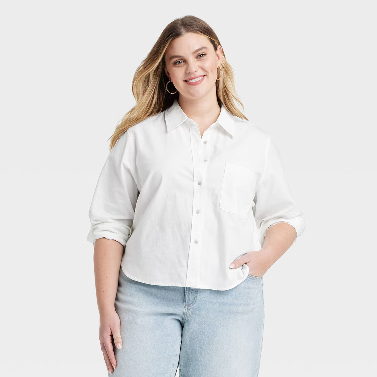Women's Long Sleeve Collared Button-Down Shirt - Universal Thread™ | Target
