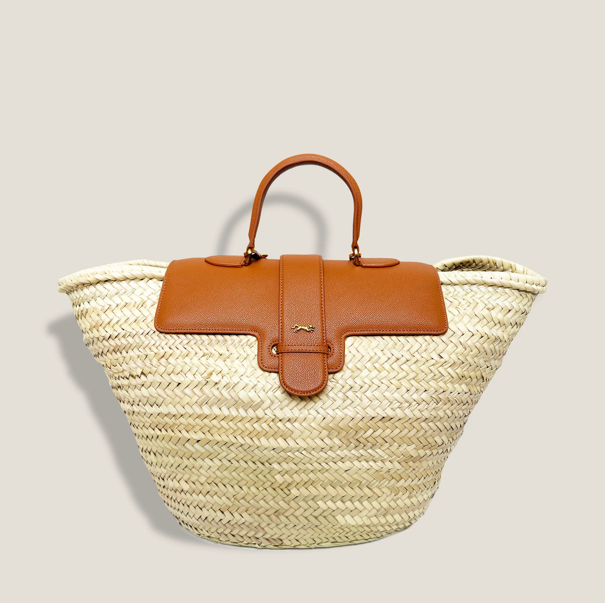 MME.CARLTON BASKET TOTE - COGNAC | MME.MINK