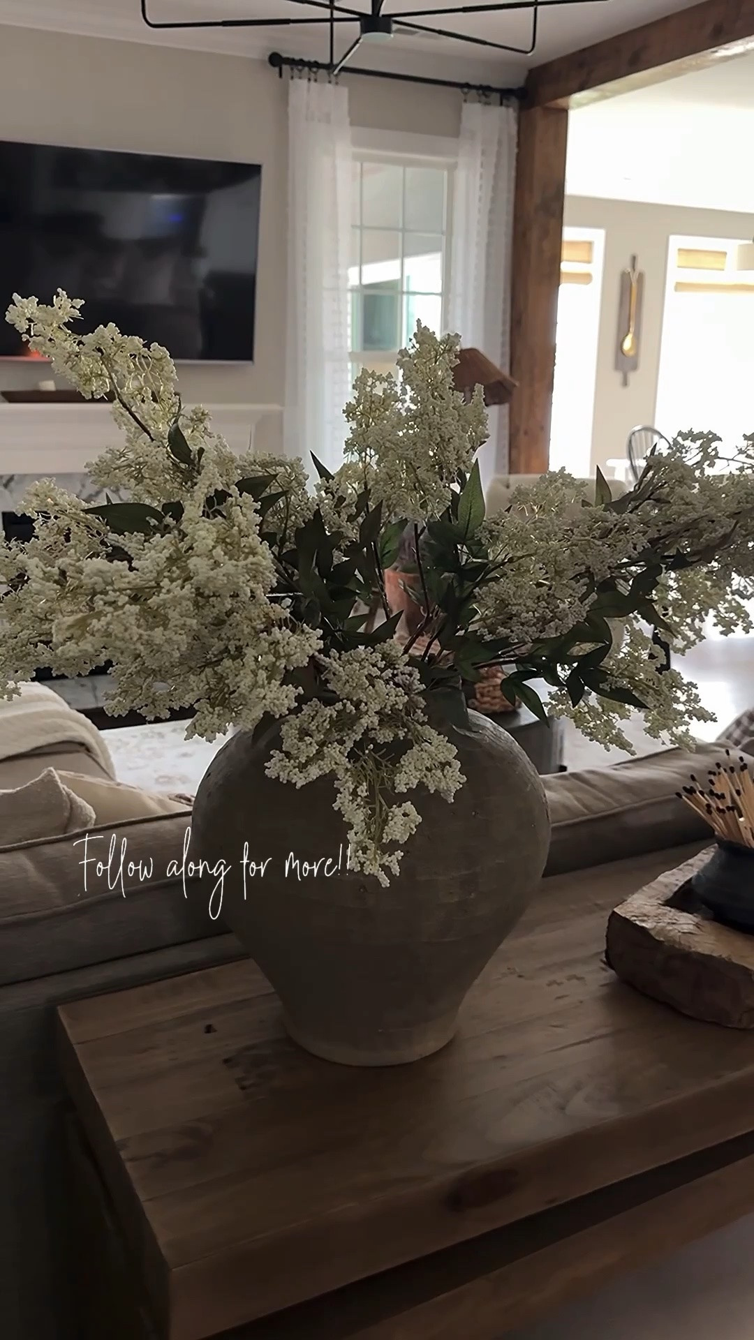 These berry stems are gorgeous and perfect for summer. I used 4 in my vase. They also come in burgundy, pink, purple, and dark purple💜

Berry stems, taupe vase, island pendant, console table, chandelier, ottomans, floral throw blanket, vintage wood scoop tray, vintage clay pot, matches, green wreath

#LTKSeasonal #LTKstorytime #LTKHome