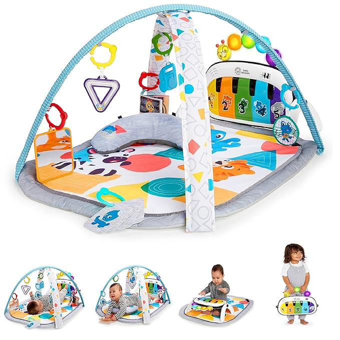 Baby Einstein 4-in-1 Kickin' Tunes Music and Language Play Gym and Piano Tummy Time Activity Mat | Amazon (US)