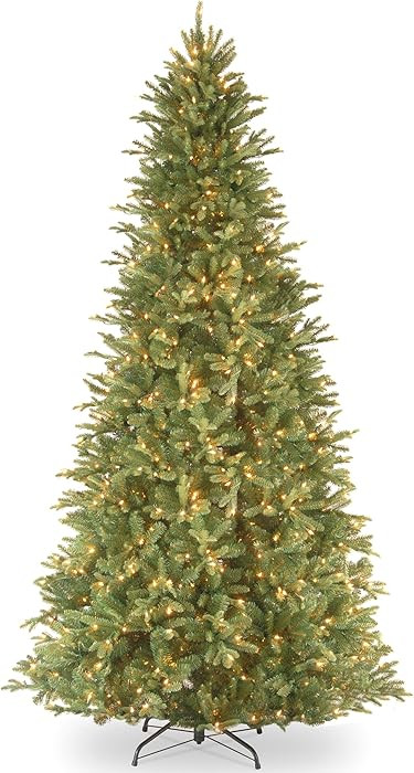 National Tree Company 12 ft Pre-Lit Tiffany Fir Slim Artificial Christmas Tree, 1,200 Clear Light... | Amazon (US)