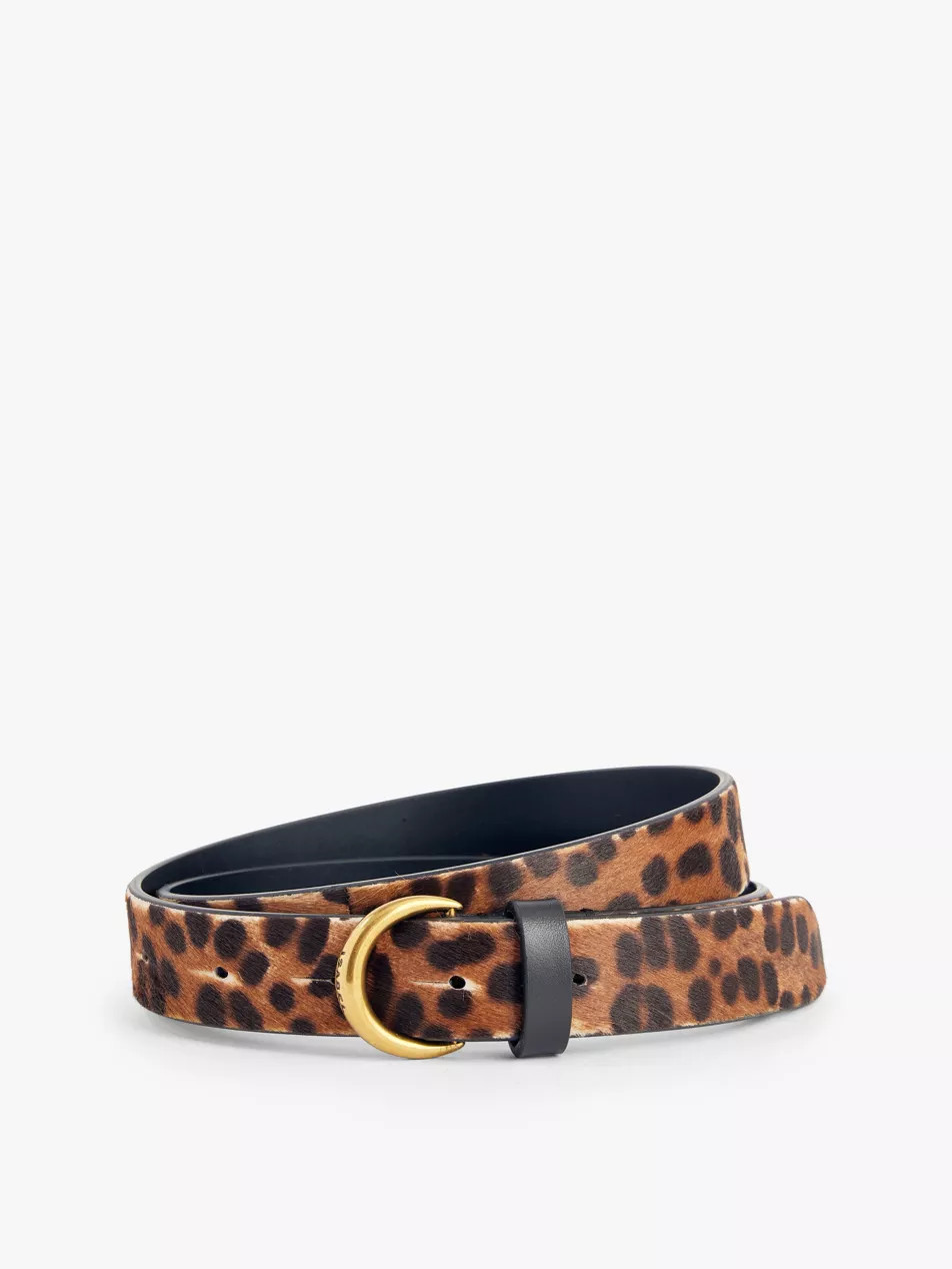 Luno leopard-print leather belt | Selfridges