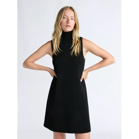 Free Assembly Women's and Women's Plus Sleeveless Sweater Mini Dress, Sizes XS-4X | Walmart (US)