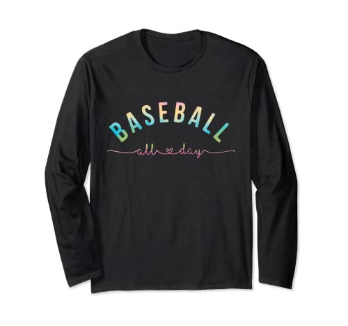 Baseball All Day Baseball Mom - Game Day Baseball Long Sleeve T-Shirt | Amazon (US)