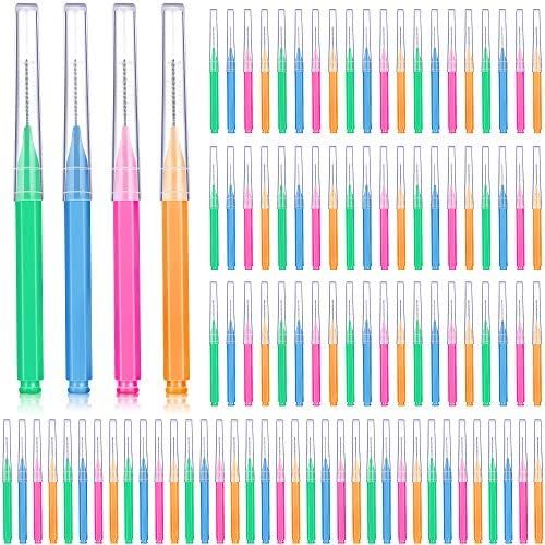 100 Pieces Interdental Brush Tooth Flossing Picks Toothpick Cleaners Tooth Cleaning Tool for Deta... | Amazon (US)