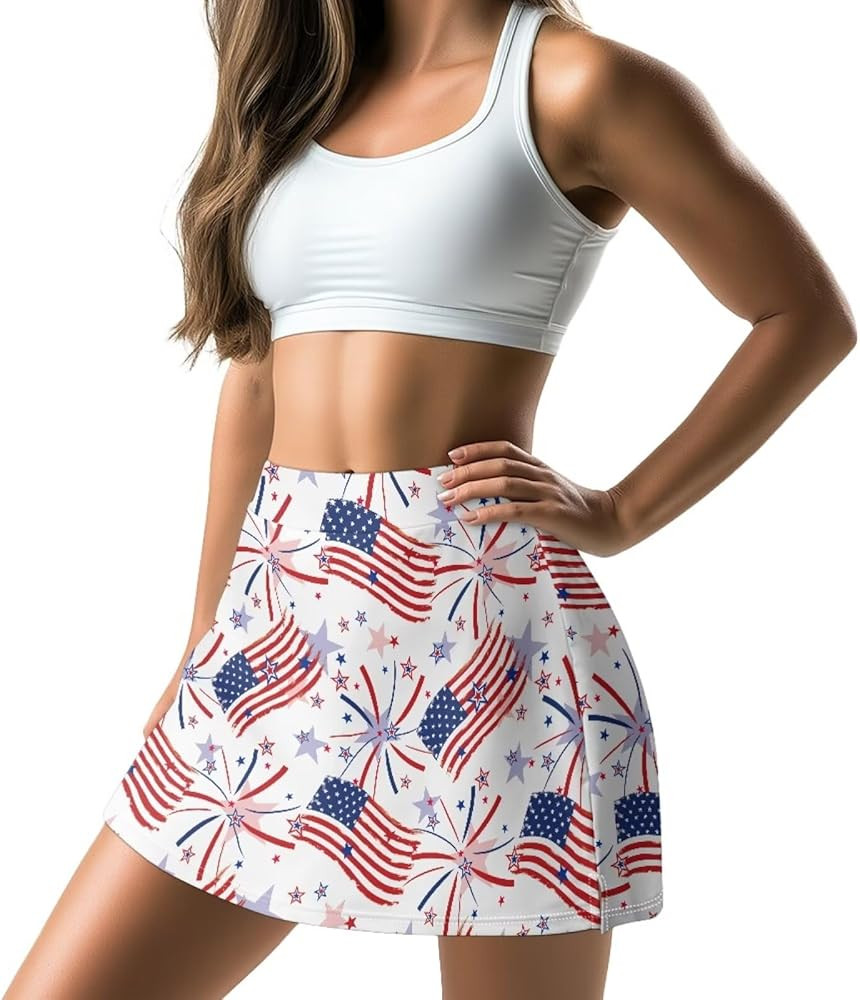 NDISTIN Tennis Skirts for Women High Waisted Athletic Skort Built-in Shorts with Pockets Women's ... | Amazon (US)