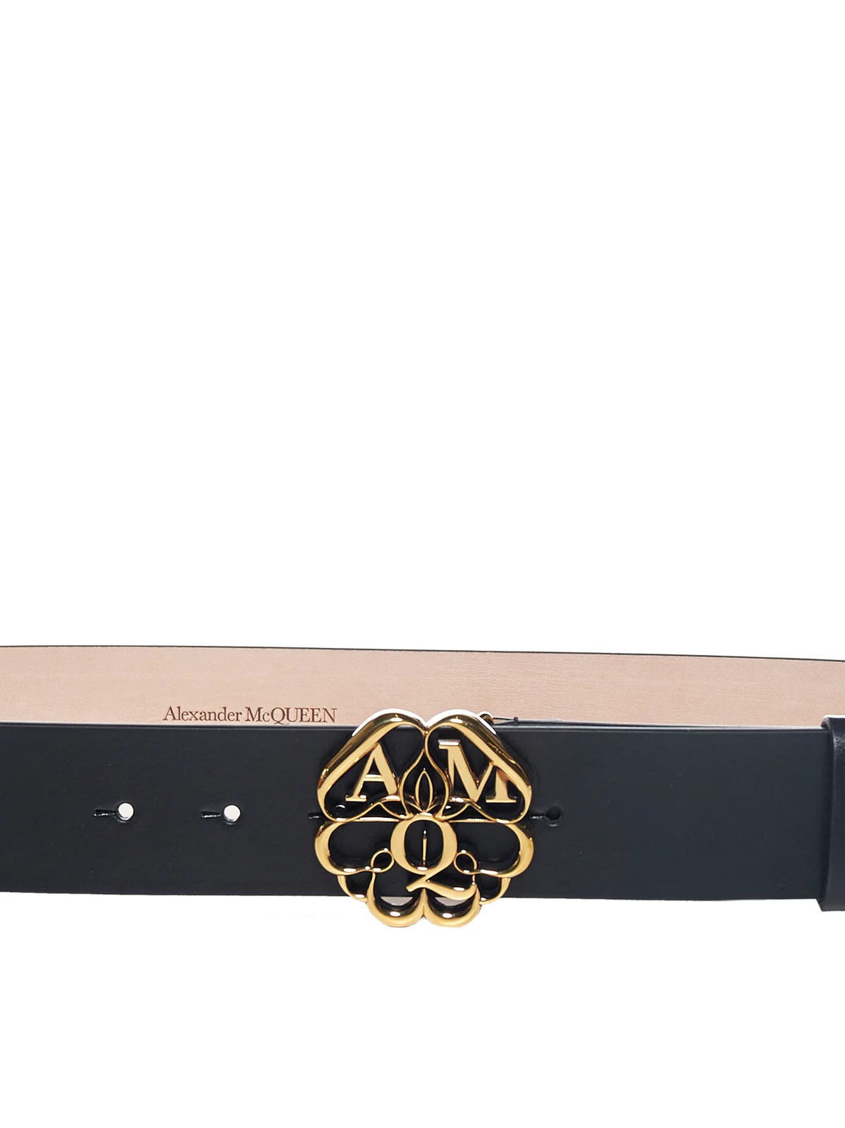 Alexander McQueen Logo Plaque Buckle Belt | Cettire Global