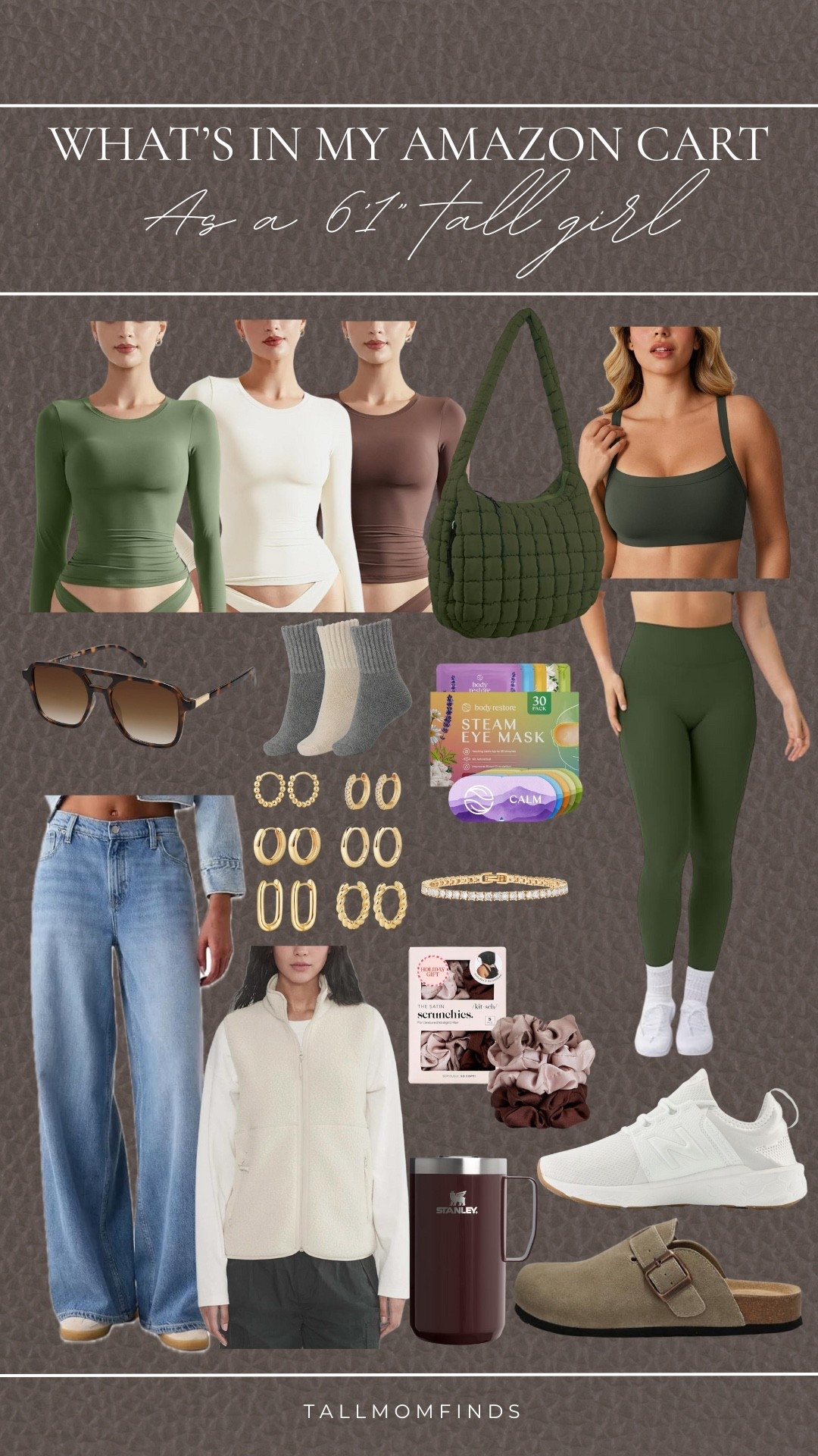 What’s in my Amazon cart as a 6’1” tall girl!

Extra-long inseams, real long sleeves, and tall-friendly staples that actually fit. No more “almost long enough”—just some finds I keep coming back to.

#LTKTall #LTKFindsUnder50 #LTKActive