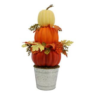 27.5" Cream, Orange & Red Stacked Pumpkin Topiary by Ashland® | Michaels | Michaels Stores