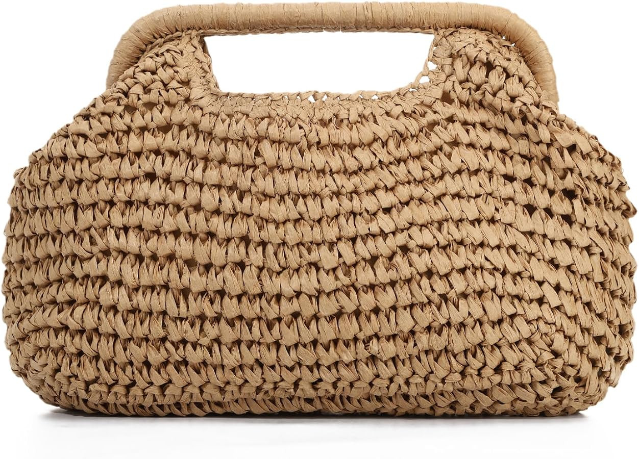 Oweisong Women Straw Clutch Purse and Handbags Summer Beach Dumpling Bag Boho Clutch Woven Wicker... | Amazon (US)