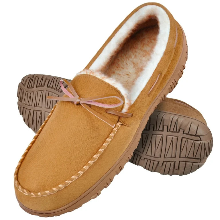 HOMEHOT Mens Slippers House Shoes with Memory Foam Moccasin Slipper for Men with Non-Slip Rubber ... | Walmart (US)