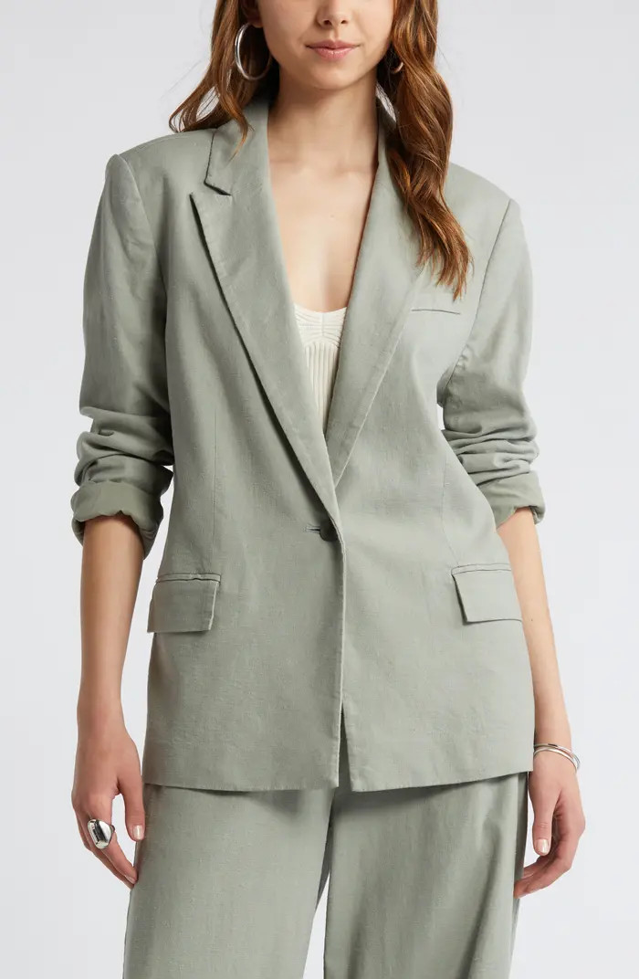 Linen Blend Blazer | Nordstrom