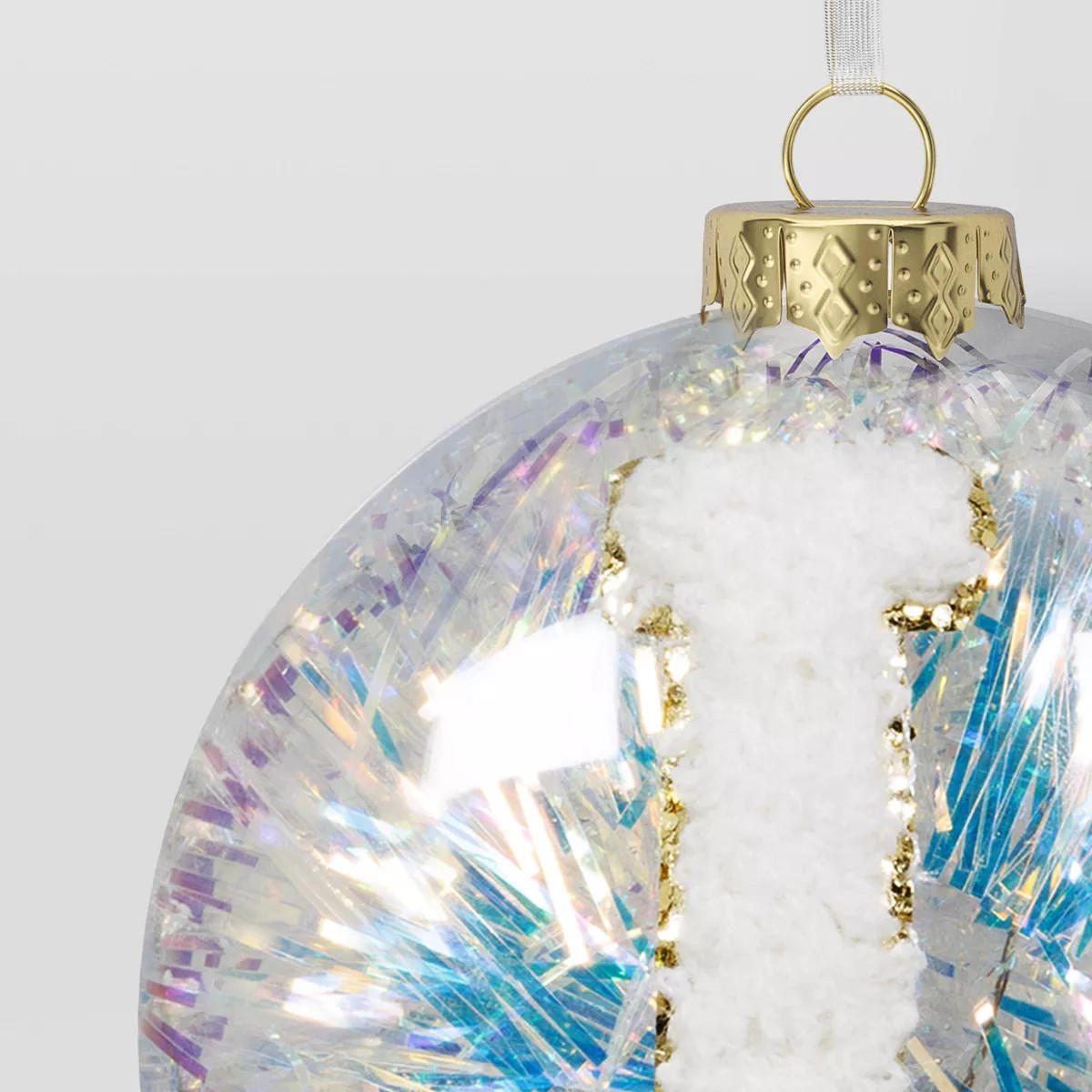 Christmas Monogram Plastic Tinsel Ball L - Wondershop™ | Target