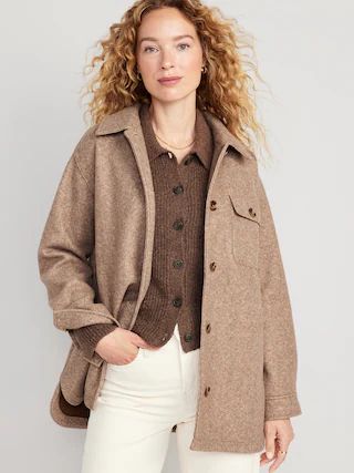 Soft-Brushed Shacket for Women | Old Navy (CA)