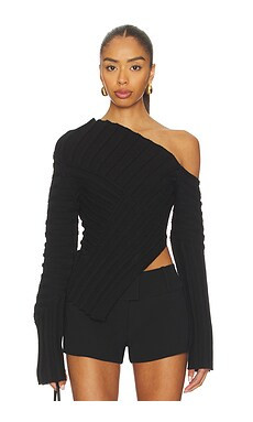 Cult Gaia Jaidan Knit Top in Black from Revolve.com | Revolve Clothing (Global)