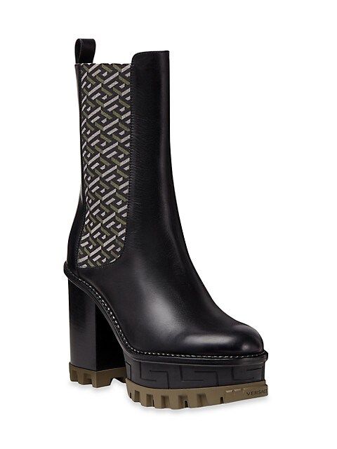 Greca Platform Leather Booties | Saks Fifth Avenue