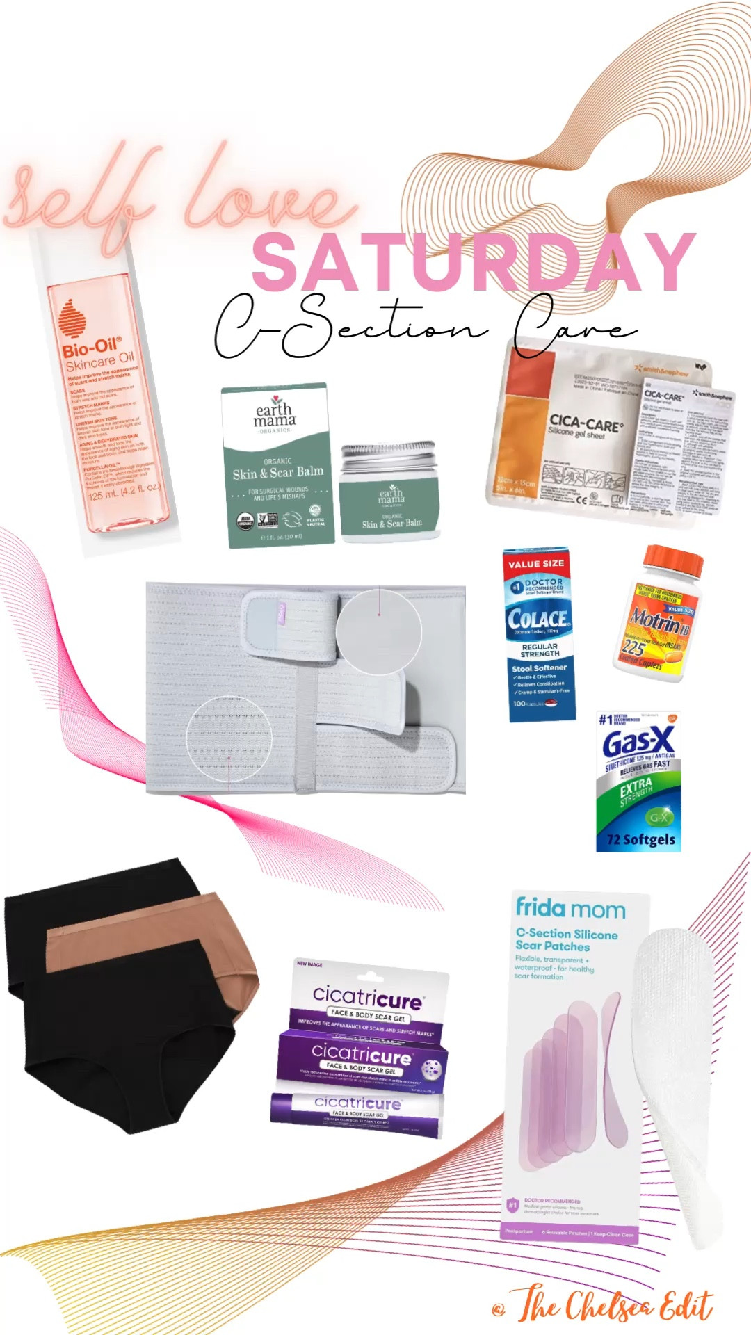 Self Care Saturday✨ C-Section edition 
Everything I’m using and products that have been life savers  to help with my c-section experience and to prevent and help heal my scar! 

Deff recommend some pain killers like Tylenol and Motrin . I also used Colace and gas x to help relieve pressure and make things easier when that time came👌🏽
Cica and these scar patches are an absolute must to help heal and lessen the darken appearance of any scar ! 

Another tip since it’s 🌤️ summertime— always put extra sunblock on your scars because the sun exposure will deepen them! Or keep area cover led as much as possible! I always apply vitamin c as well!

#LTKBeauty #LTKBaby #LTKBump