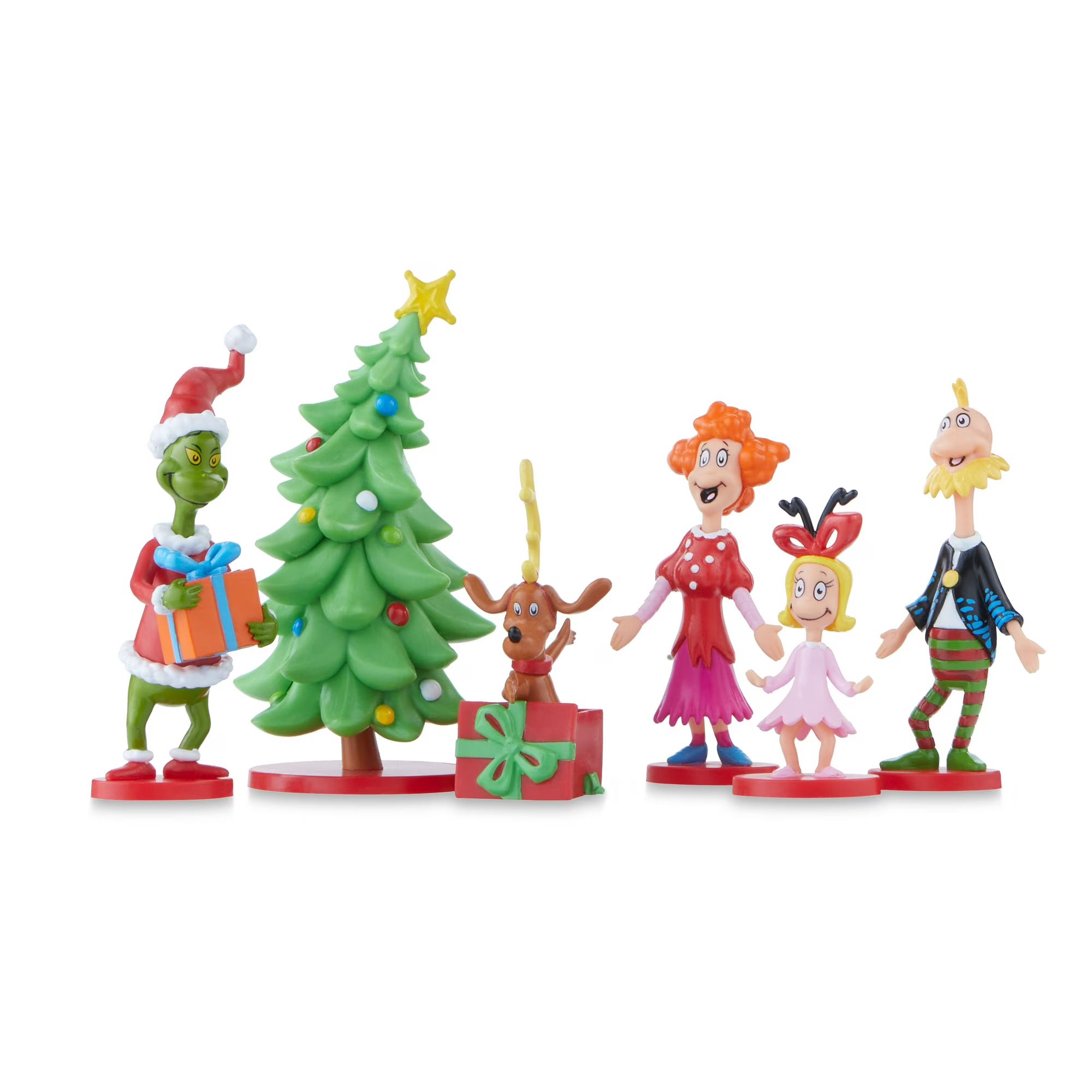 Dr Seuss', The Grinch Who Stole Christmas, 6 Piece Boxed Figurine Set, Vinyl, Table Top Decor, Mu... | Walmart (US)