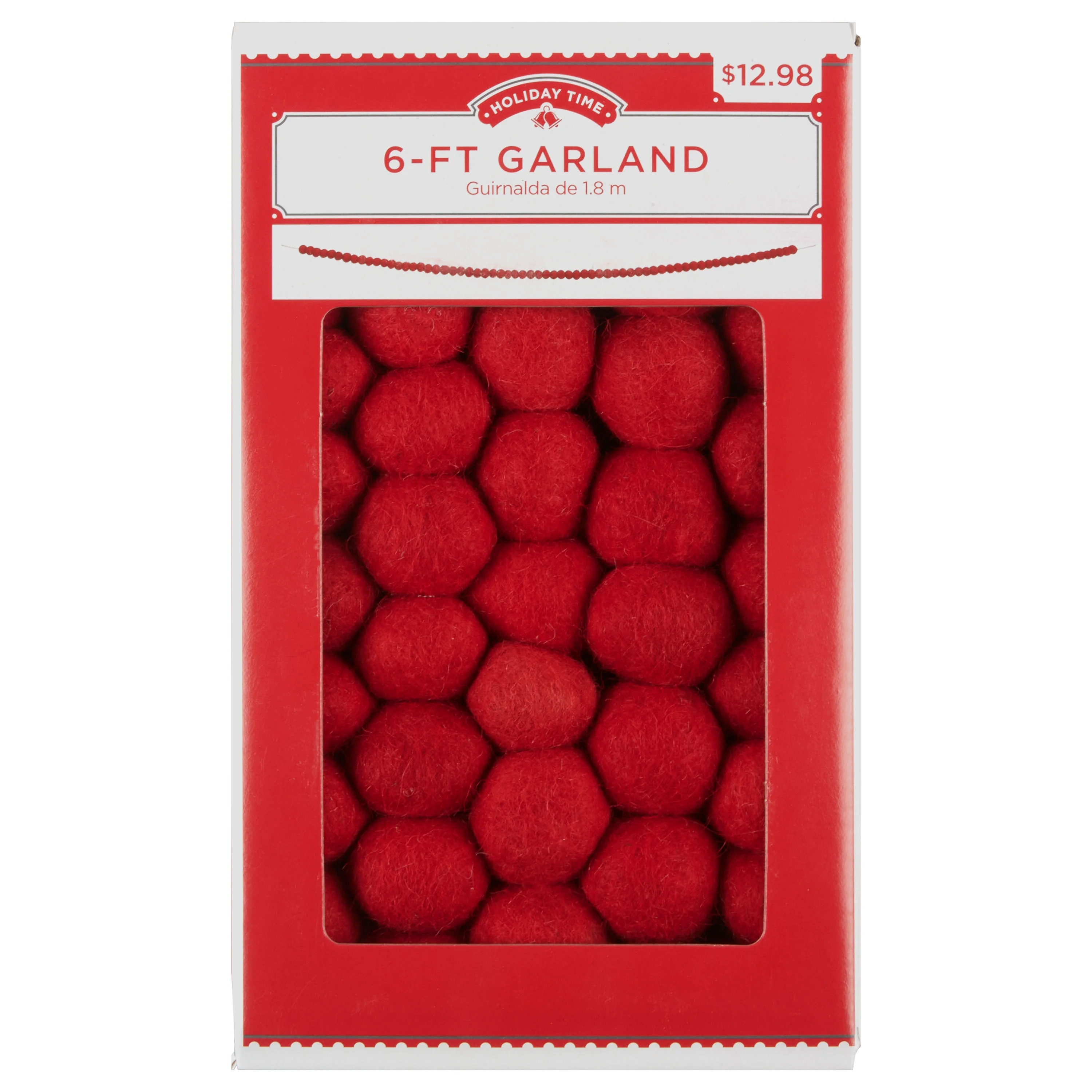 6FT WOOL GARLAND RED - Walmart.com | Walmart (US)