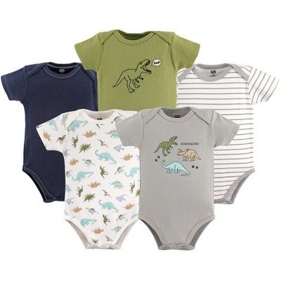 Hudson Baby Infant Boy Cotton Bodysuits 5pk, Dinosaurs | Target