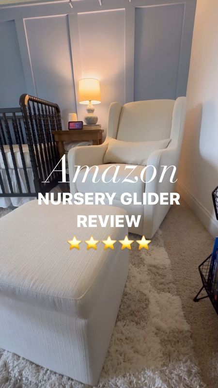 Five stars for my nursery glider and ottoman from Amazon! So comfortable and goes with boy or girl nursery decor. It’s held up so well with both shape and color! 5/5 stars! ⭐️⭐️⭐️⭐️ 

#nurserydecor #amazonfinds #nurserymusthave #nurseryglider

#LTKbaby #LTKVideo #LTKhome