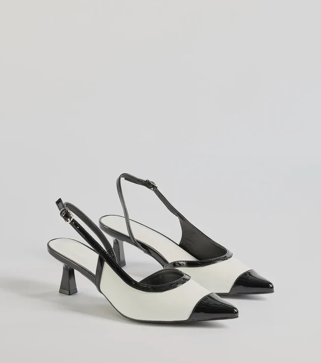 Chic Icon Sling-Back Kitten Heel Pumps | Windsor Stores