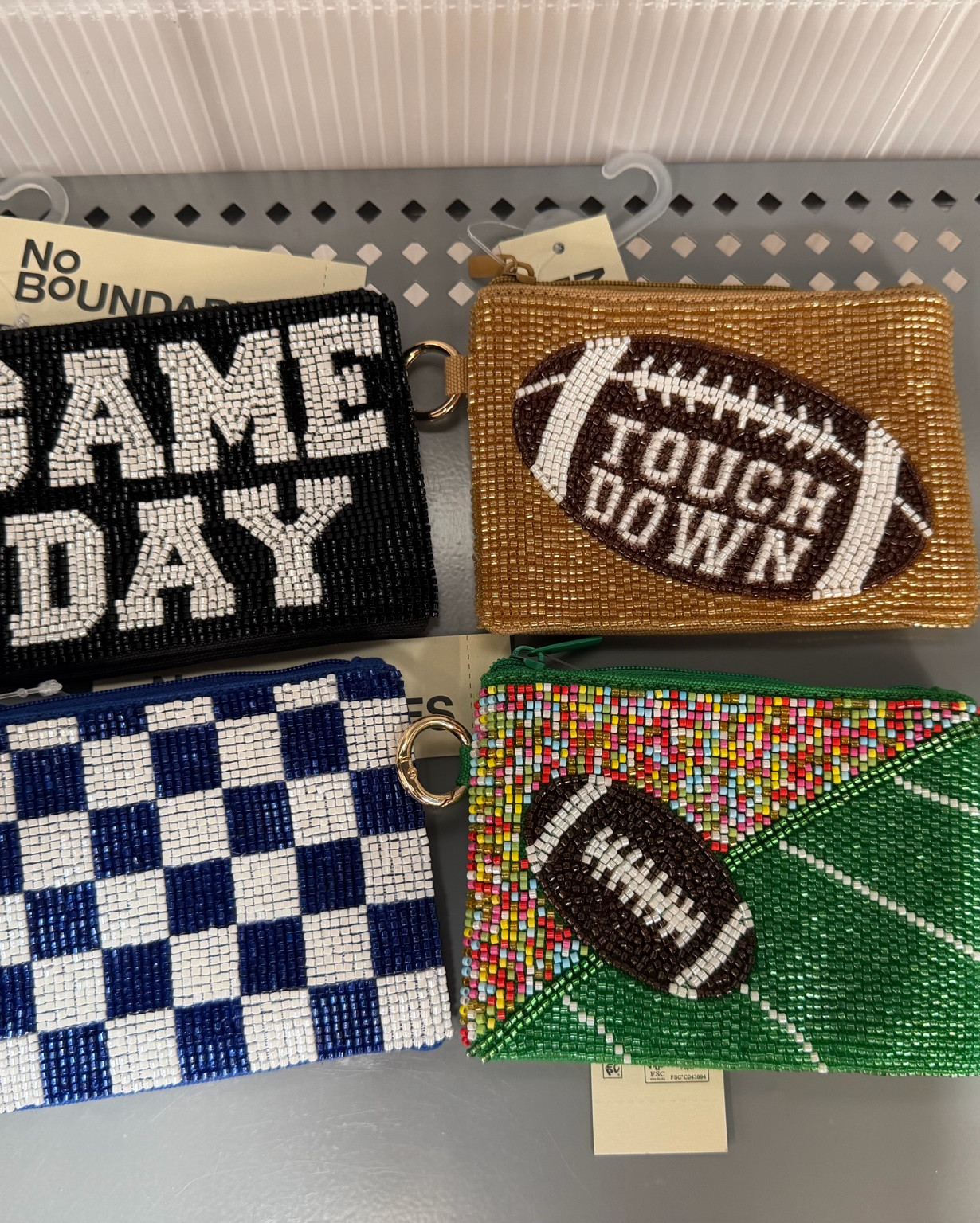 Football season
Tailgate season 

No Boundaries Women's
Game Day Football Beaded
Pouch 

Game Day beaded straps Secure hooks clasp on to your favorite handbags for added style and convenient carrying, whether you’re adding an additional strap for an elevated look or replacing one for practicality

#LTKmomlife #LTKTravel #LTKActive