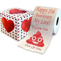 Printed Tp Happy Twenty Fifth Anniversary I Love The Poop Outta You Toilet Paper Prank - Gag Gift, 25Th Year 500 Sheet | Etsy (US)