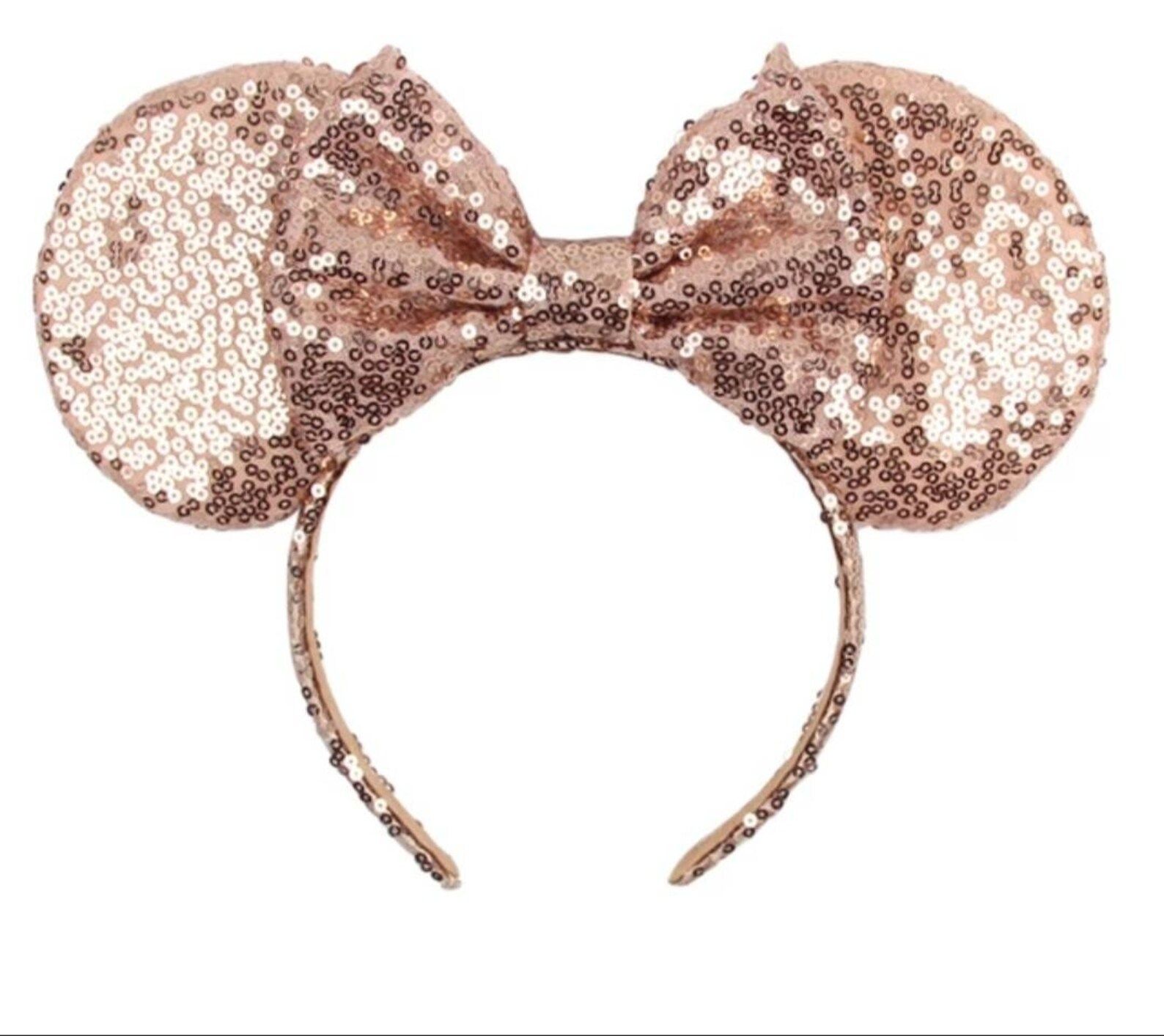 Rose Gold 4 Sequin Mickey Minnie Ears / Rose Gold Minnie - Etsy | Etsy (US)