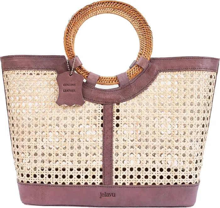 Jelavu Hilton Handwoven Cane Tote Bag | Nordstromrack | Nordstrom Rack