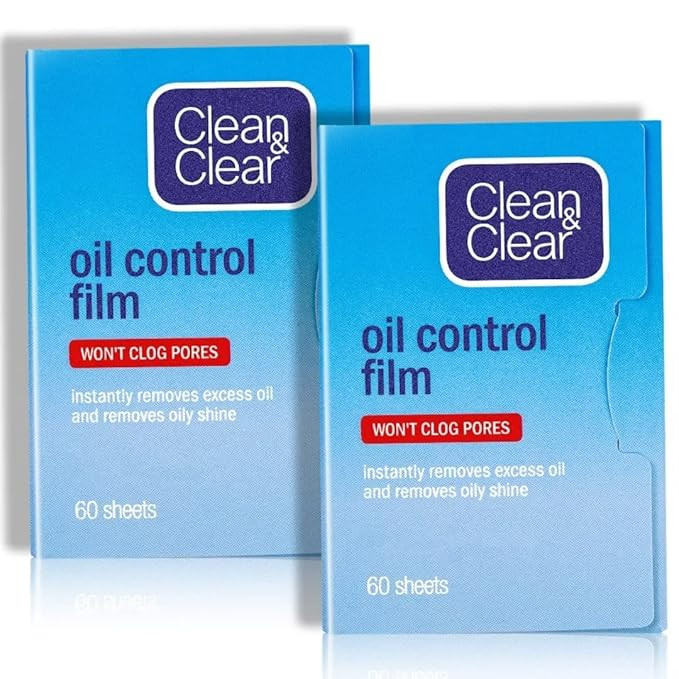 Oil Control Film Replacment for Clean & Clear Oil-Absorbing Sheets,2 Pack(total 120sheets)Oil Blo... | Amazon (US)