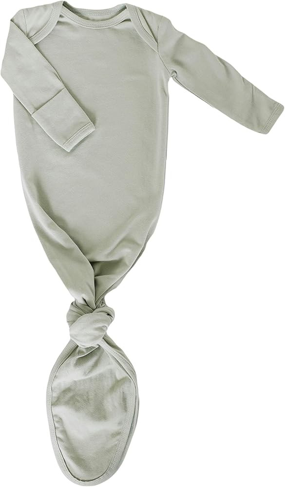 Marlowe & Co Organic Cotton Knotted Newborn Baby Gown, Soft Knotted Sleeper Gown for Baby Boy and Gi | Amazon (US)