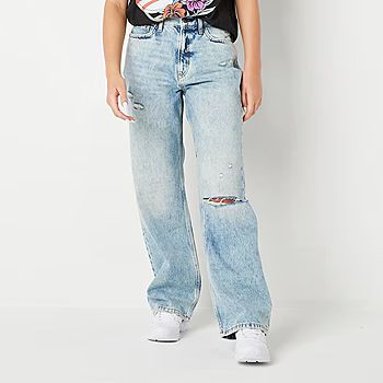 Arizona Juniors Ripped Womens Highest Rise Baggy Fit Loose Fit Jean | JCPenney